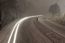 Schneefall in der Nacht
