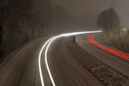 Schneefall in der Nacht