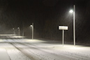 Schneefall in der Nacht
